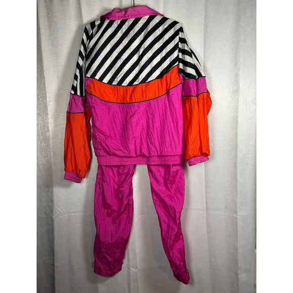 One Resource Vintage 2-Piece Tracksuit Neon Pink & Zebra Print Gorgeous Size M/L - Picture 3 of 9